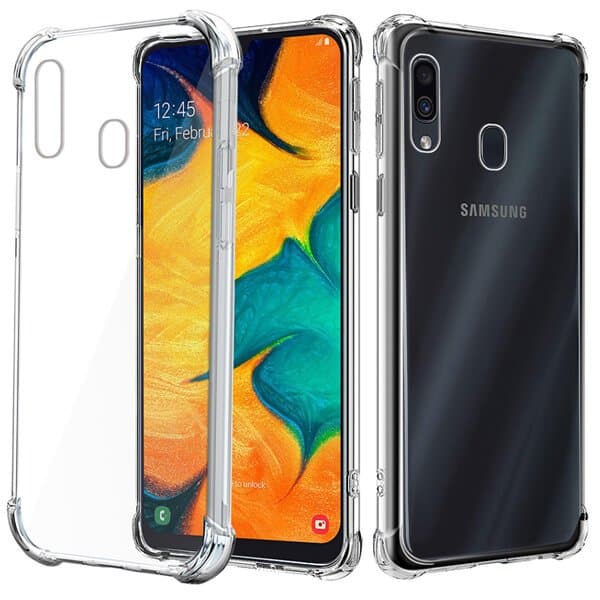 Samsung Galaxy A30 Clear Case Shockproof Tough Transparent Anti knock Cover Samsung Galaxy A30 Clear Case Shockproof Tough Transparent Anti knock Cover